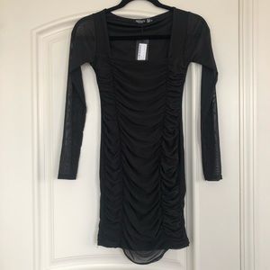 Nasty Gal Mesh Behaviour Ruched Dress